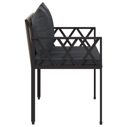 Outdoor Benches 2 -Seater 116 x 56 x 75 cm Poly Rattan
