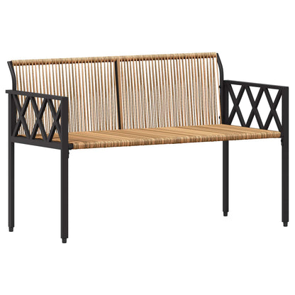 Outdoor Benches 2 -Seater 116 x 56 x 75 cm Poly Rattan