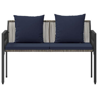 Outdoor Benches 2 -Seater 116 x 56 x 75 cm Poly Rattan