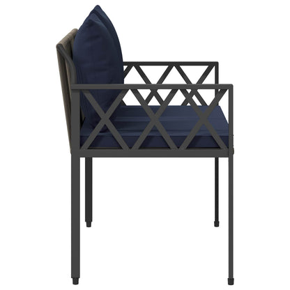 Outdoor Benches 2 -Seater 116 x 56 x 75 cm Poly Rattan