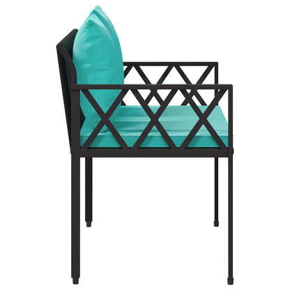 Outdoor Benches 2 -Seater 116 x 56 x 75 cm Poly Rattan
