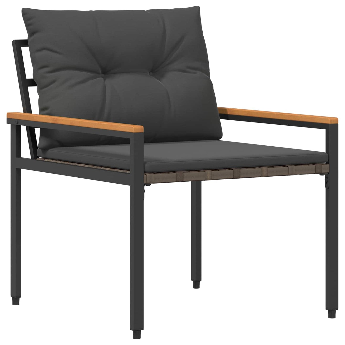 Outdoor Furniture Set 4 pcs Dark Grey Poly Rattan