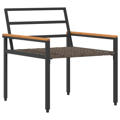Outdoor Furniture Set 4 pcs Dark Grey Poly Rattan