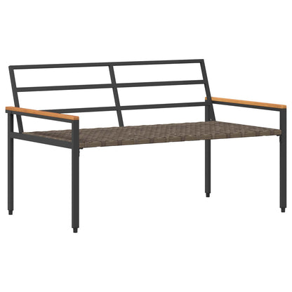 Outdoor Furniture Set 4 pcs Dark Grey Poly Rattan