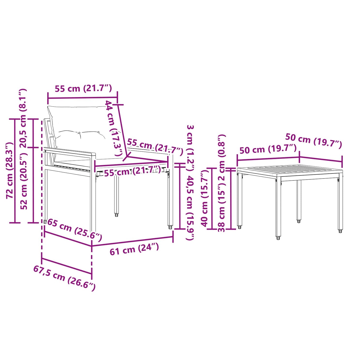 Outdoor Furniture Set 3 pcs Cream White Poly Rattan