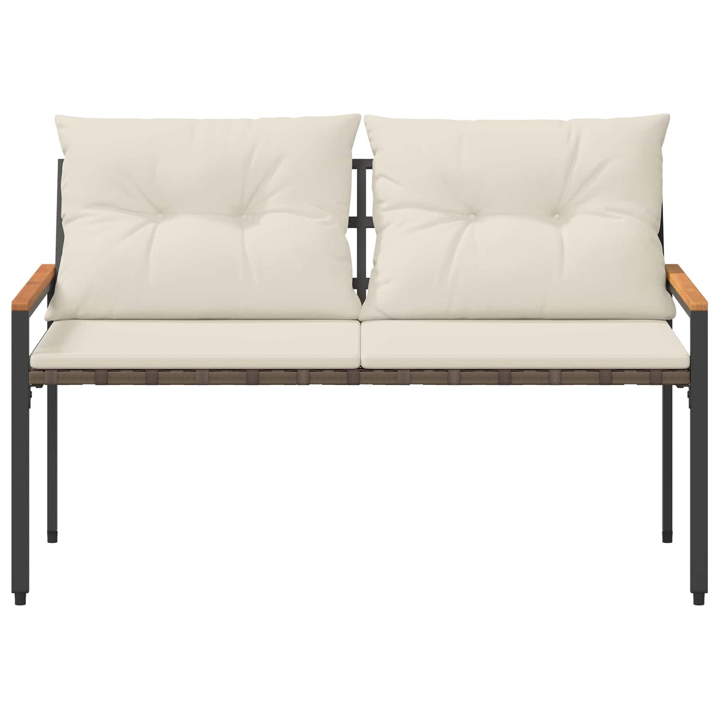 Outdoor Bench 2 -Seater 116 x 67.5 x 72 cm Poly Rattan