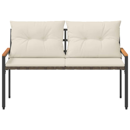 Outdoor Bench 2 -Seater 116 x 67.5 x 72 cm Poly Rattan