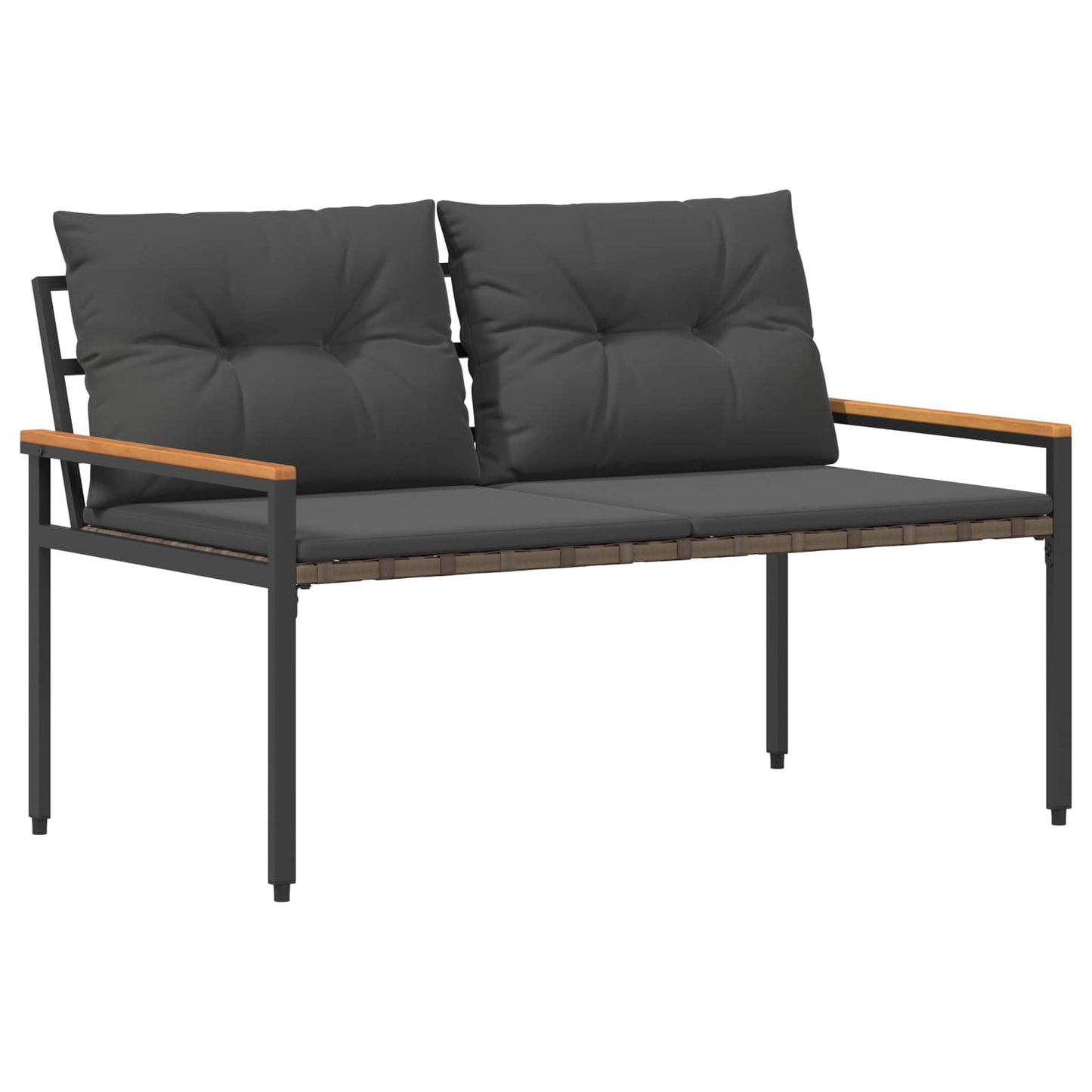 Outdoor Bench 2 -Seater 116 x 67.5 x 72 cm Poly Rattan