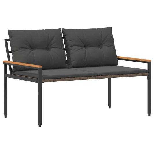 Outdoor Bench 2 -Seater 116 x 67.5 x 72 cm Poly Rattan