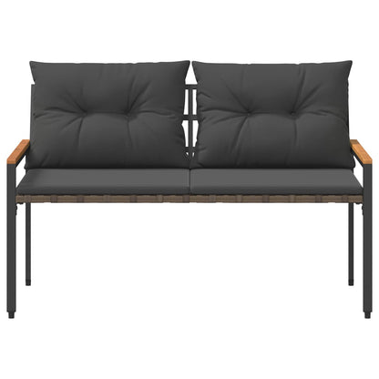 Outdoor Bench 2 -Seater 116 x 67.5 x 72 cm Poly Rattan