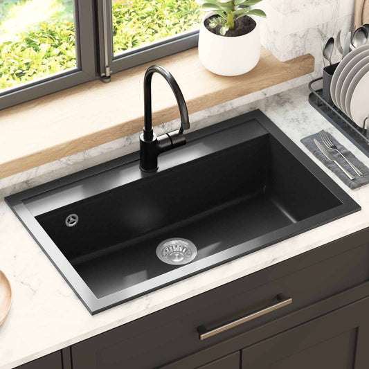 Sink Granite 795 x 505 mm Black