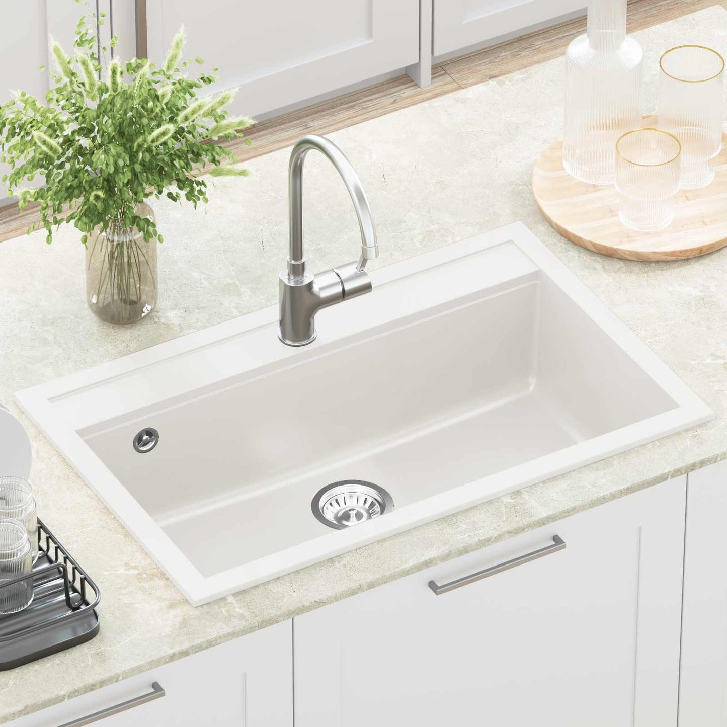Sink White 795 x 505 mm Granite