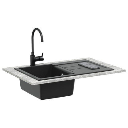 Sink Black 780 x 500 mm 80% Quartz and 20% Resin