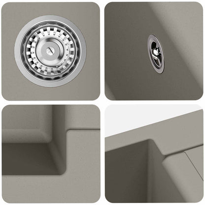 Sink Grey 620 x 500 mm 80% Quartz and 20% Resin