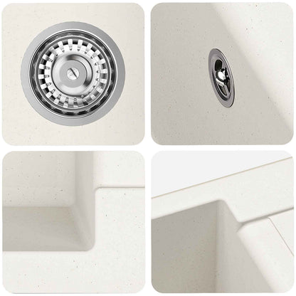 Sink White 620 x 500 mm 80% Quartz and 20% Resin