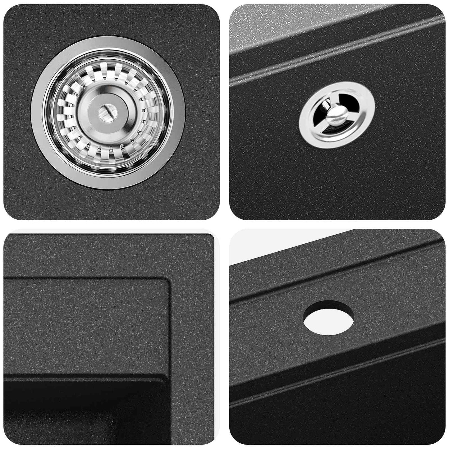 Sink Black 470 x 440 mm Granite