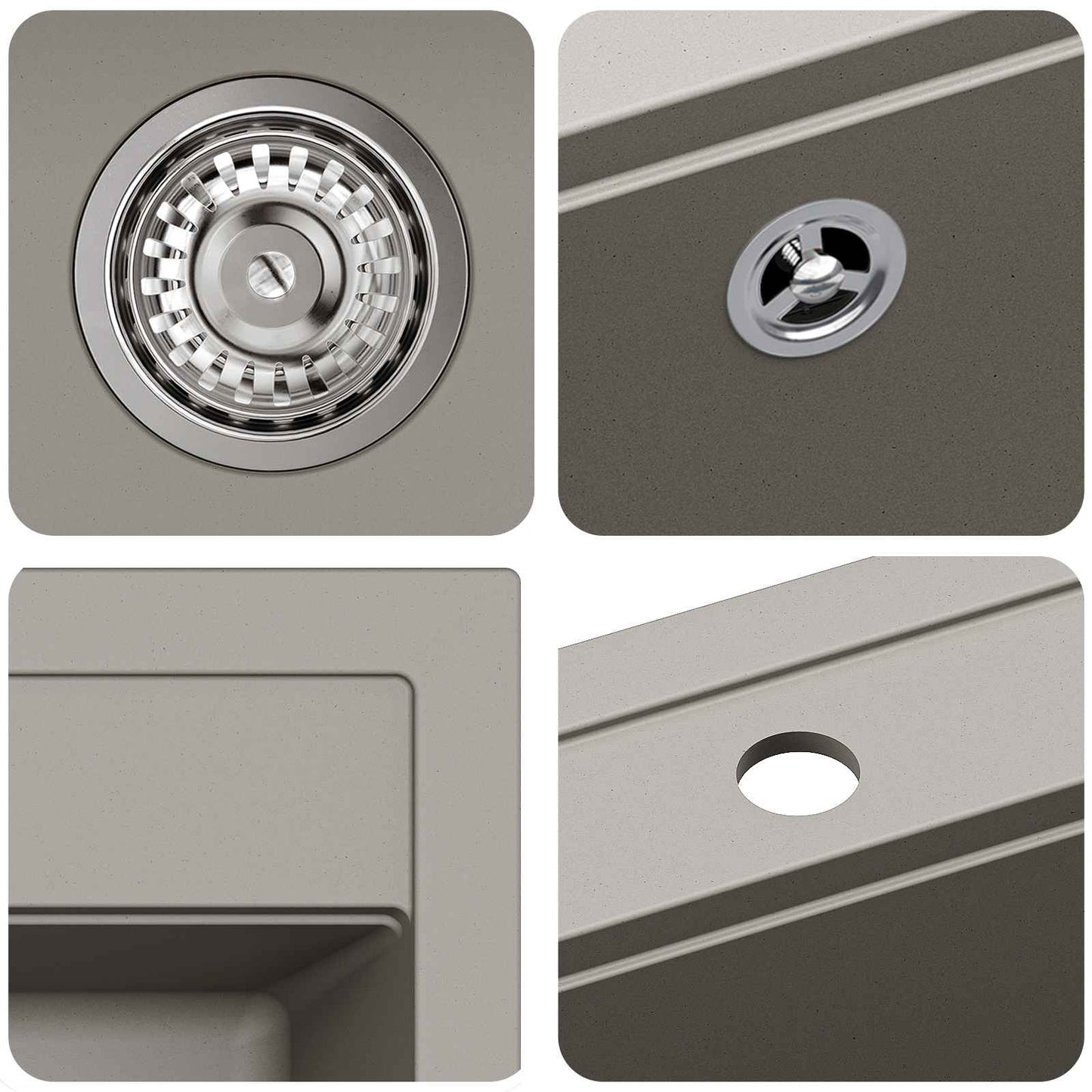 Sink Grey 470 x 440 mm Granite