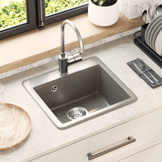 Sink 80% Quartz and 20% Resin 470 x 440 mm Grey