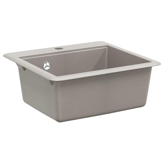 Sink 80% Quartz and 20% Resin 470 x 440 mm Grey