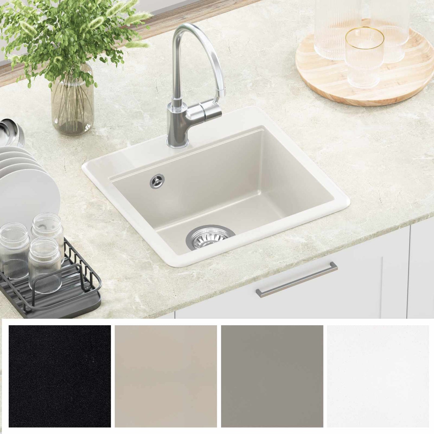 Sink White 470 x 440 mm Granite