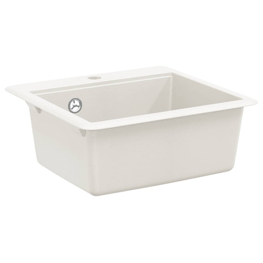 Sink 80% Quartz and 20% Resin 470 x 440 mm White