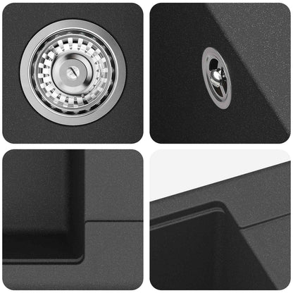 Sink Black 670 x 460 mm Granite