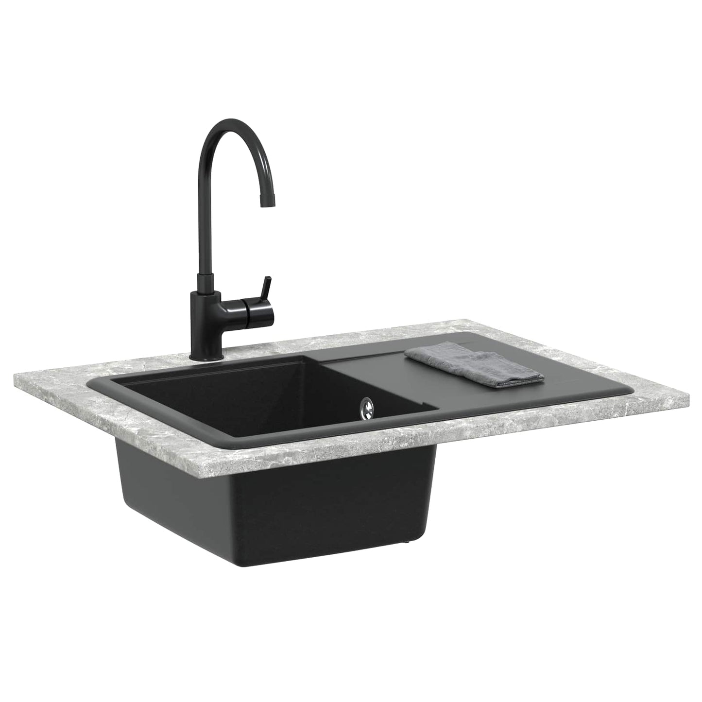 Sink Black 670 x 460 mm Granite