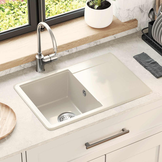 Sink 80% Quartz and 20% Resin 670 x 460 mm Beige