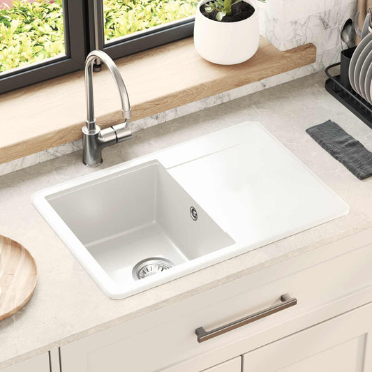 Sink 80% Quartz and 20% Resin 670 x 460 mm White