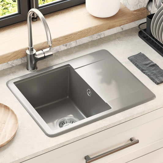Sink 80% Quartz and 20% Resin 560 x 460 mm Grey