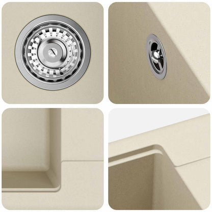Sink Beige 560 x 460 mm 80% Quartz and 20% Resin