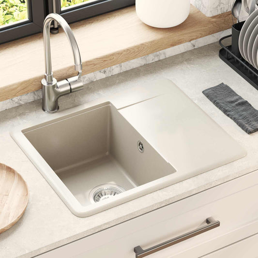 Sink 80% Quartz and 20% Resin 560 x 460 mm Beige