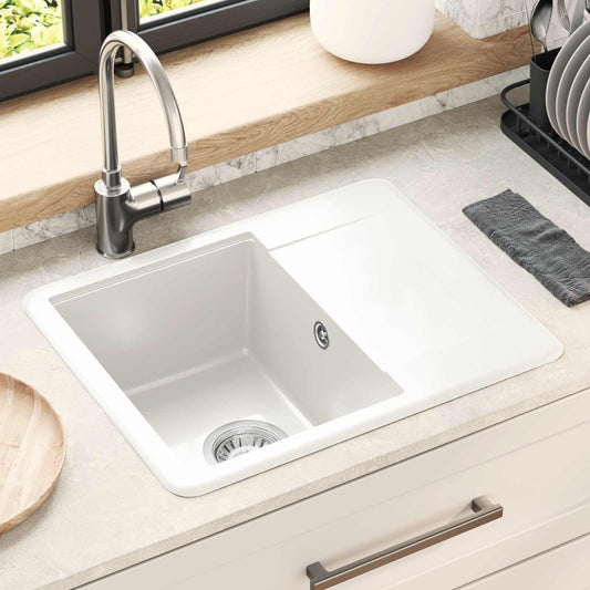 Sink 80% Quartz and 20% Resin 560 x 460 mm White