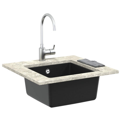 Sink Black 430 x 460 mm 80% Quartz and 20% Resin