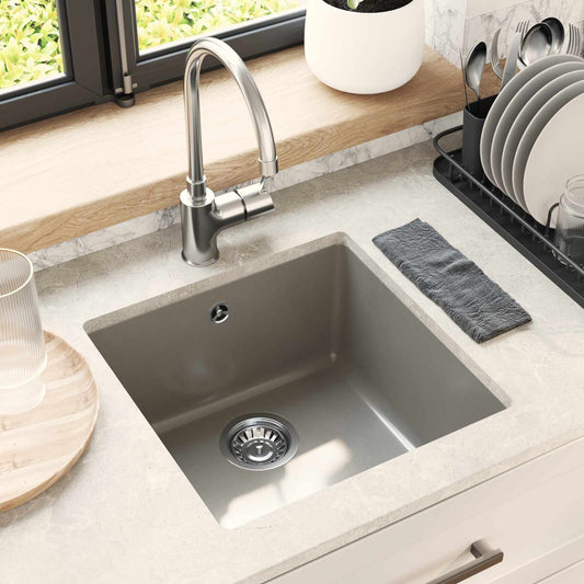 Sink 80% Quartz and 20% Resin 430 x 460 mm Grey