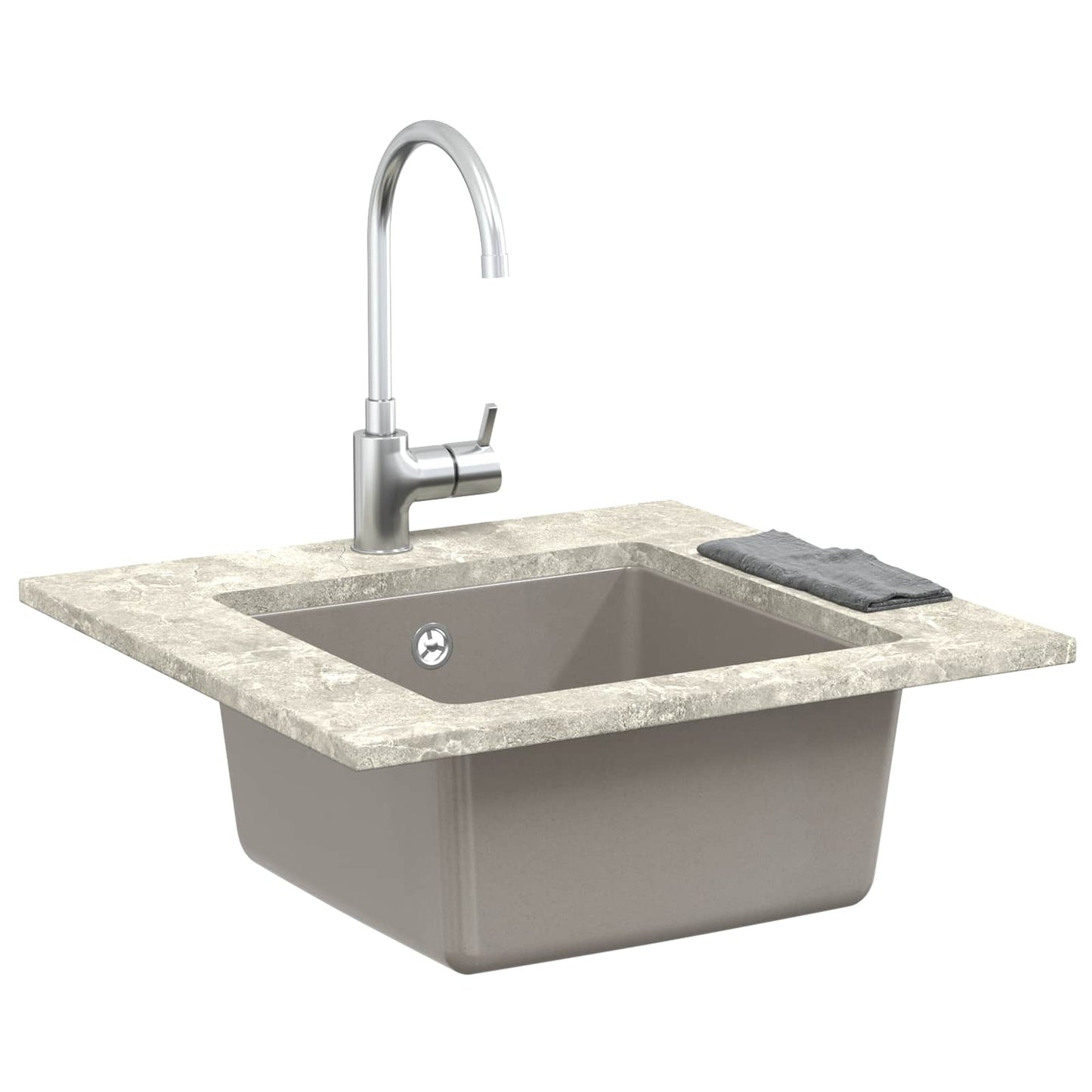 Sink Grey 430 x 460 mm 80% Quartz and 20% Resin