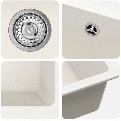 Sink White 430 x 460 mm 80% Quartz and 20% Resin
