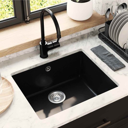 Sink 80% Quartz and 20% Resin 530 x 460 mm Black