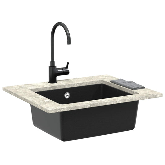 Sink Black 530 x 460 mm 80% Quartz and 20% Resin