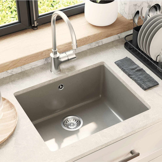 Sink 80% Quartz and 20% Resin 530 x 460 mm Grey