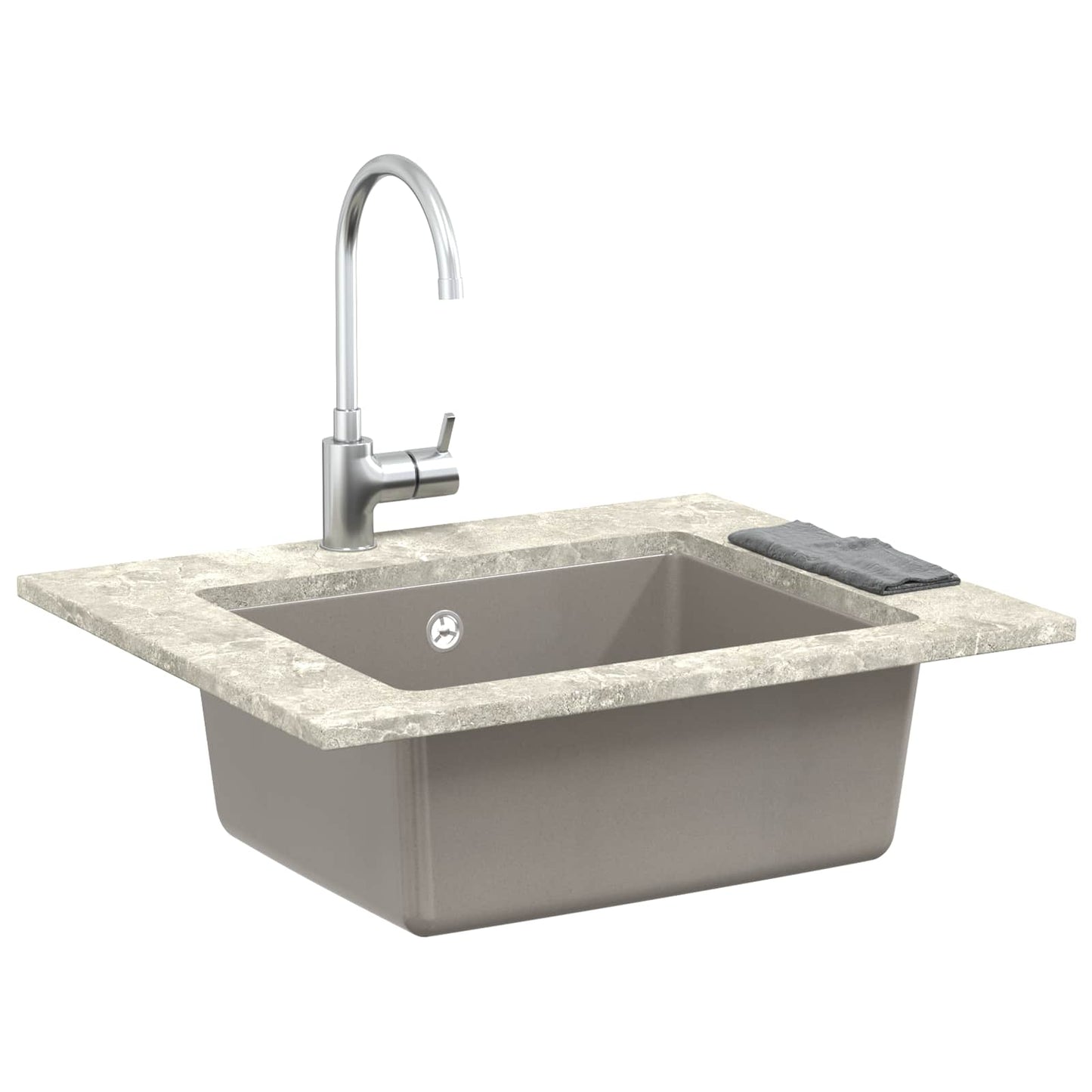 Sink Grey 530 x 460 mm 80% Quartz and 20% Resin