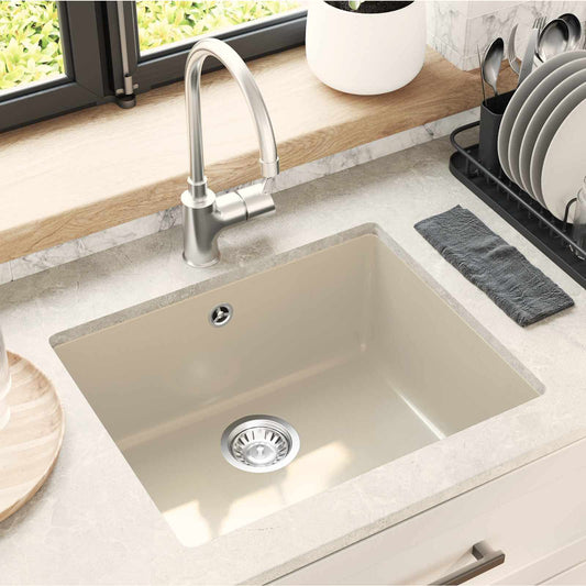 Sink 80% Quartz and 20% Resin 530 x 460 mm Beige