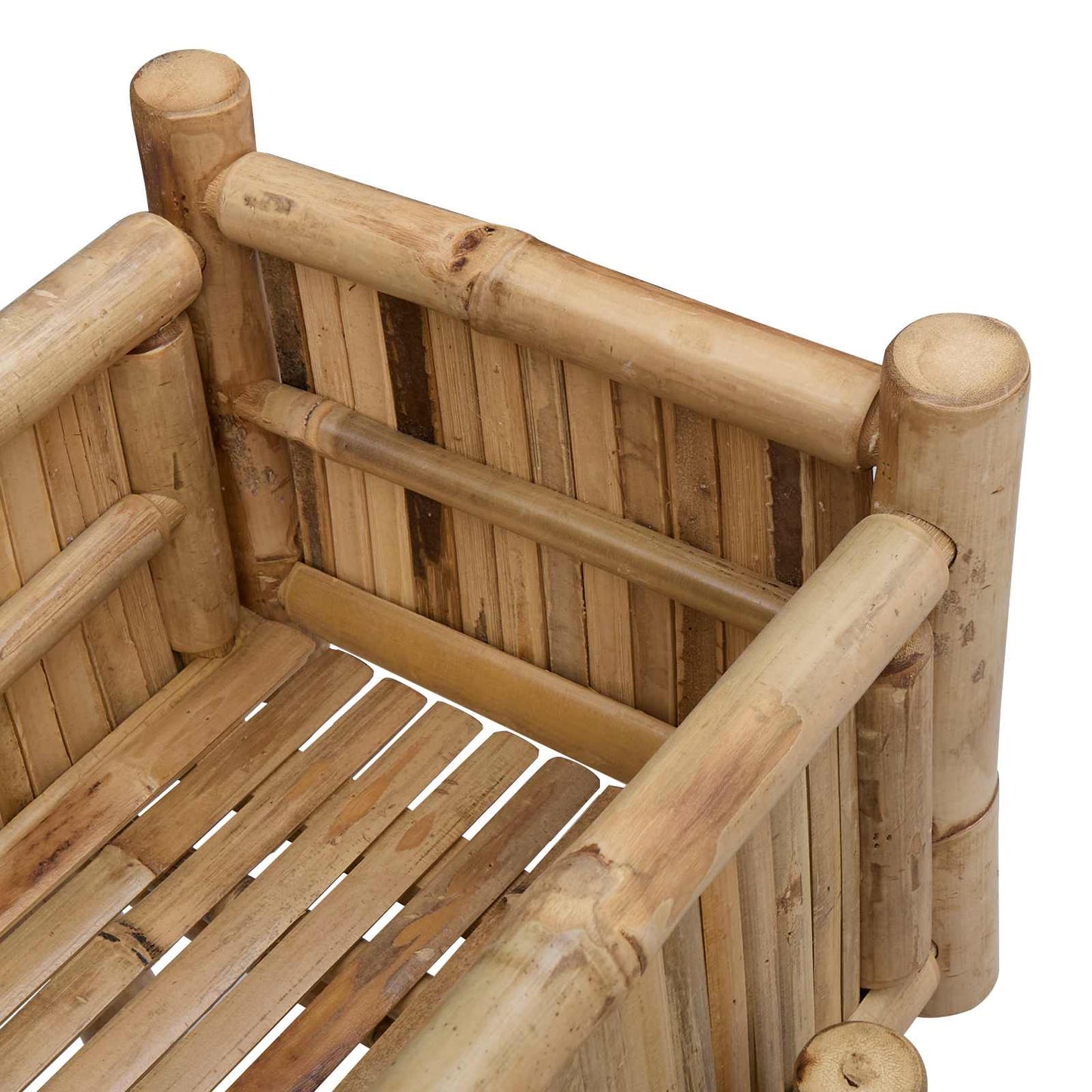Garden Planter with Holder Natural 50 x 38 x 114 cm Bamboo