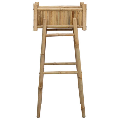 Garden Planter with Holder Natural 50 x 38 x 114 cm Bamboo
