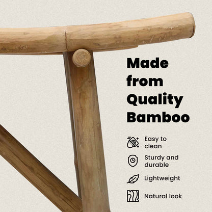 Garden Bench Natural 110 x 45 x 50 cm Bamboo