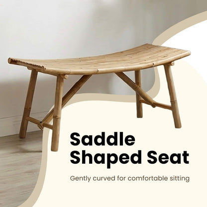 Garden Bench Natural 110 x 45 x 50 cm Bamboo