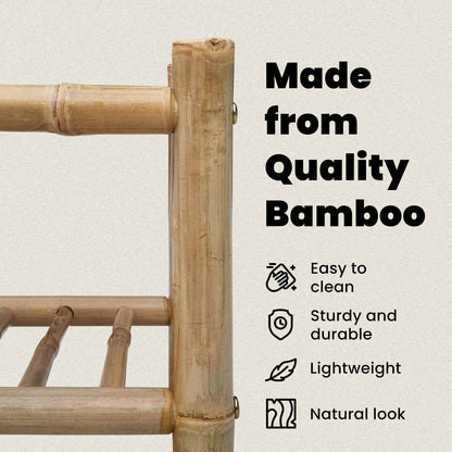 Shoe Rack with Shelf Natural 68 x 28 x 30 cm Bamboo