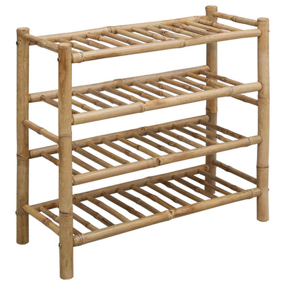 Shoe Rack with Shelf Natural 68 x 28 x 63 cm Bamboo