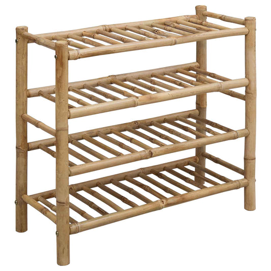 Shoe Rack 68 x 28 x 63 cm Bamboo Natural