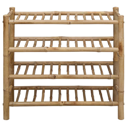 Shoe Rack with Shelf Natural 68 x 28 x 63 cm Bamboo